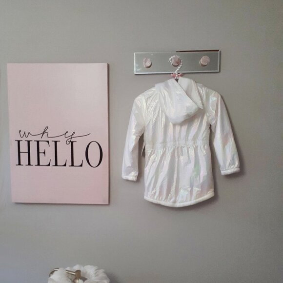 NWT Body Glove Girls white iridescent hooded jacket, 7 - Picture 3 of 5